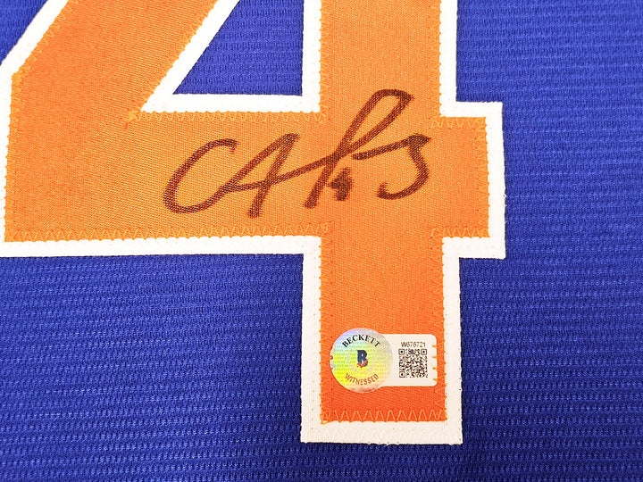 New York Mets Francisco Alvarez Signed Blue Nike Jersey Size XL Beckett Wit