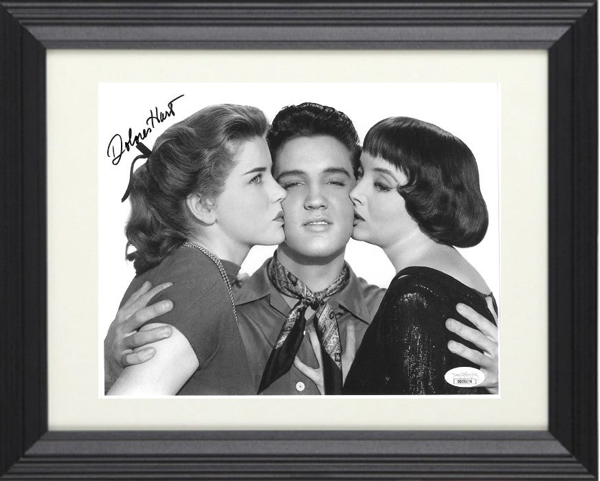 Dolores Hart signed Loving You 1957 B&W 8x10 Photo Framed - JSA -(Elvis Presley)