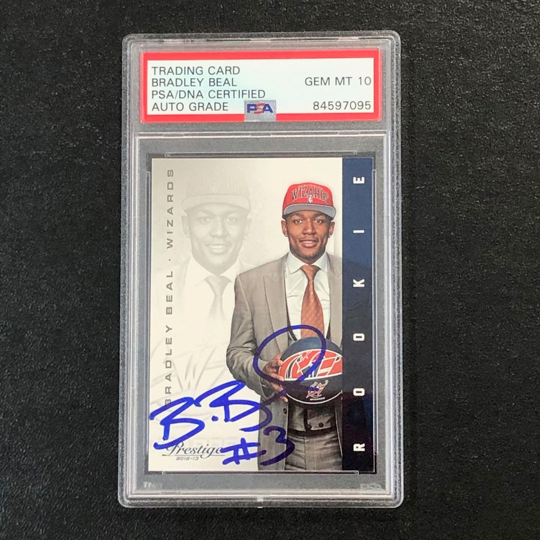 2012-13 Panini Prestige #212 Bradley Beal Signed Card AUTO 10 PSA Slabbed RC Roo