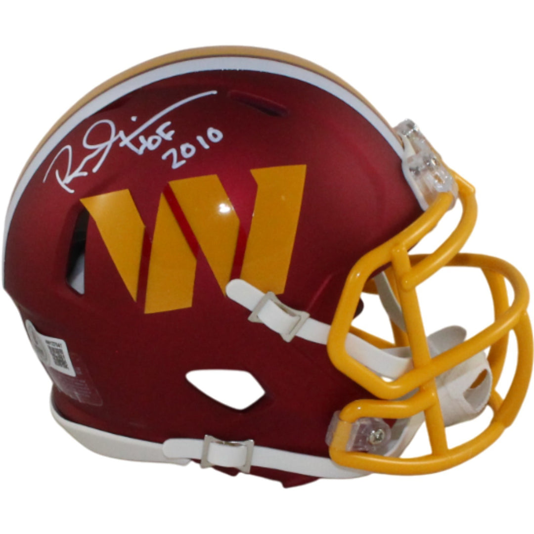 Russ Grimm Signed Washington Commanders 25 Alt Mini Helmet HOF Beckett WIT 54747
