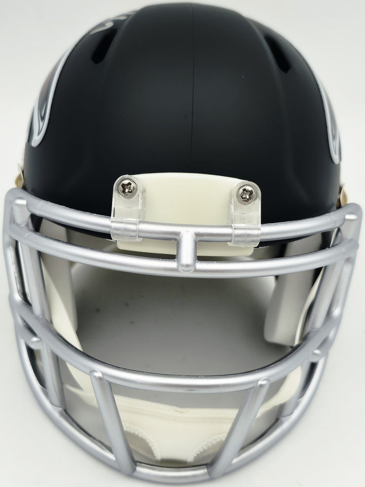 Michael Vick Signed Atlanta Falcons Black Speed Mini Helmet Beckett BAS Witness
