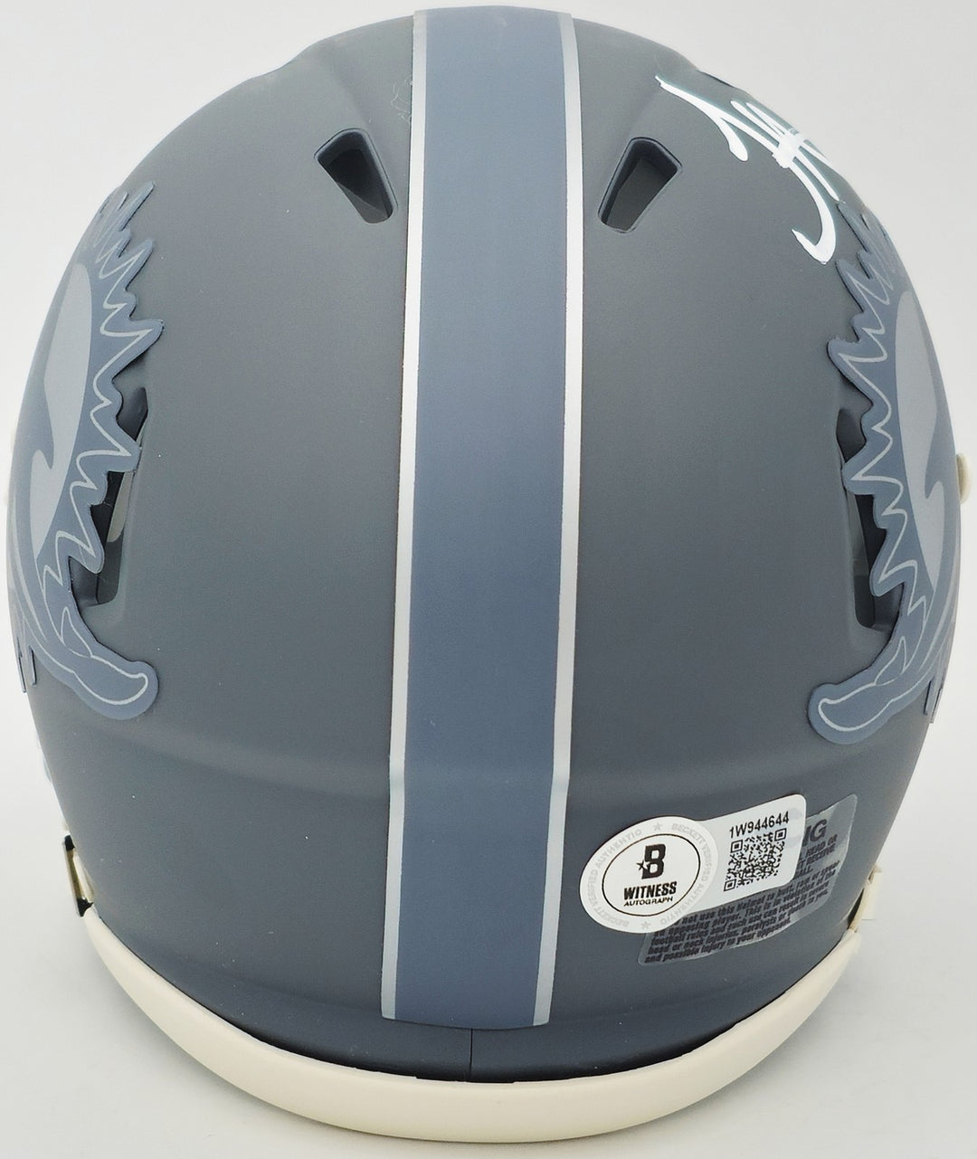 Tyreek Hill Signed Miami Dolphins Slate Gray Speed Mini Helmet Beckett Wit