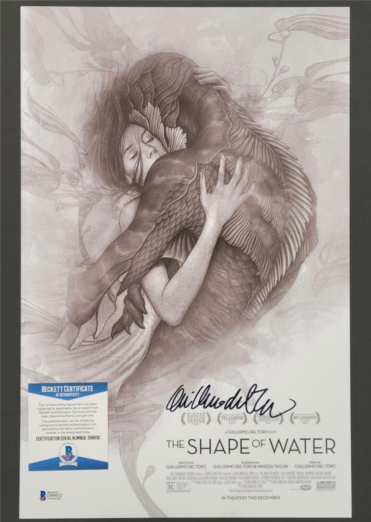 Guillermo Del Toro signed The Shape of Water 11x17 Movie Poster Photo ~ BAS COA