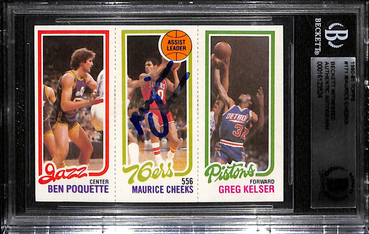 Maurice Cheeks Signed 1980 Topps #171 Trading Card Beckett 43882