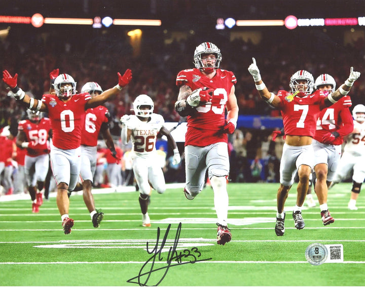 Jack Sawyer Autographed Ohio State Buckeyes 8x10 Photo Beckett Witness 53152