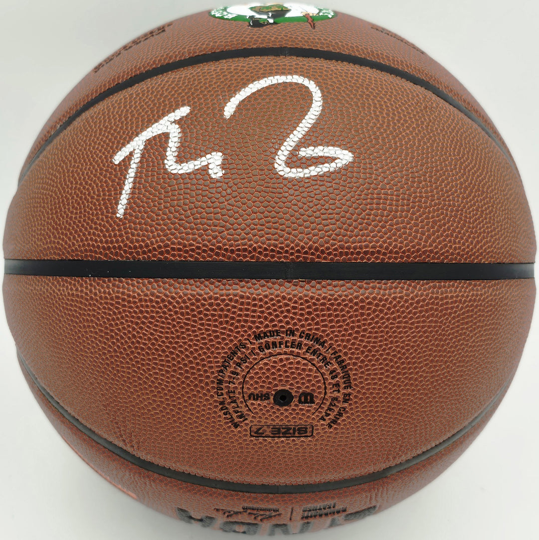 Kevin Garnett Signed Composite Leather Logo Basketball Celtics BAS Witness