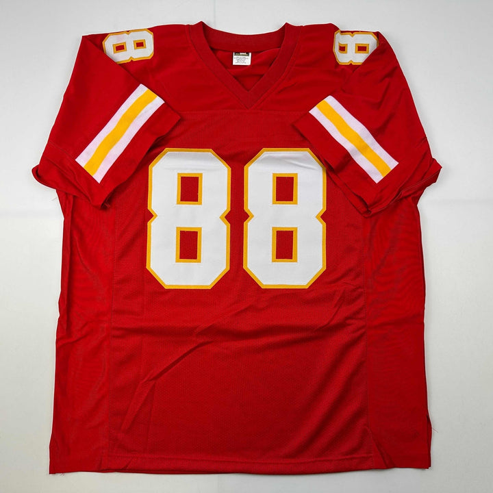 Facsimile Autographed Tony Gonzalez Kansas City Red Reprint Jersey Size Men's XL