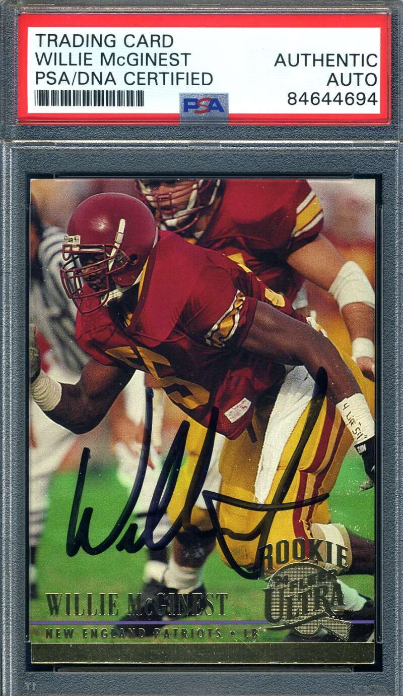 Willie McGinest PSA DNA Signed 1994 Fleer Ultra Rookie Autograph