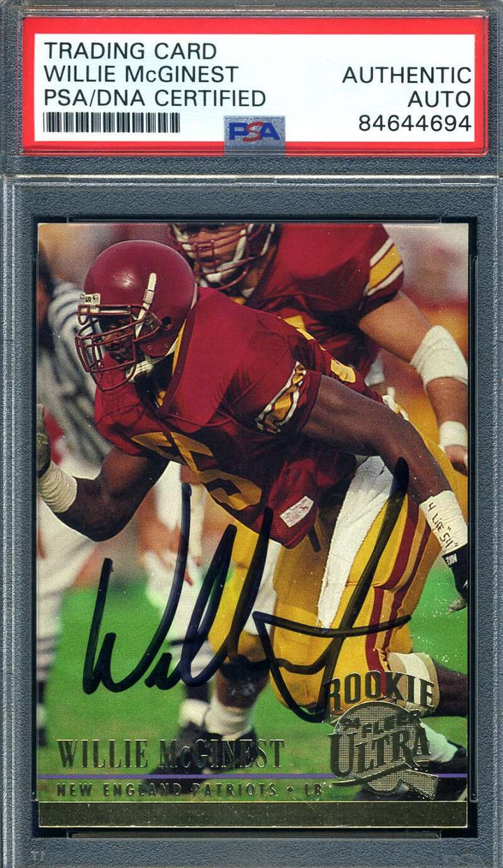 Willie McGinest PSA DNA Signed 1994 Fleer Ultra Rookie Autograph