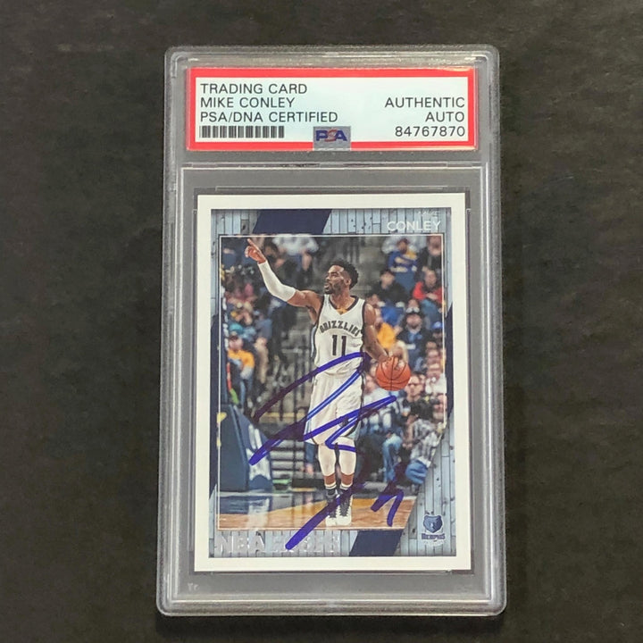 2016-17 NBA Hoops #35 Mike Conley signed Auto Card PSA/DNA Slabbed Grizzlies