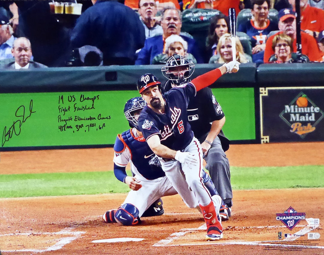 Anthony Rendon Signed 16x20 Photo Washington Nationals Stats #/19 MLB Holo