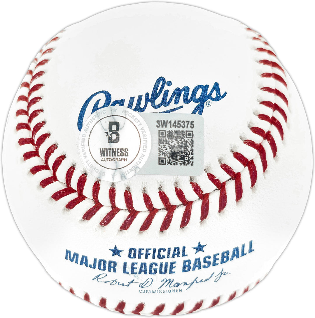 John Smoltz Signed Official MLB Baseball Atlanta Braves "HOF 15" Beckett Witness