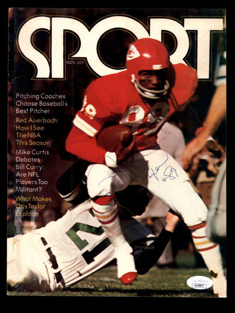 Otis Taylor JSA Autograph Vintage Signed Sport Magazine Cover Chiefs