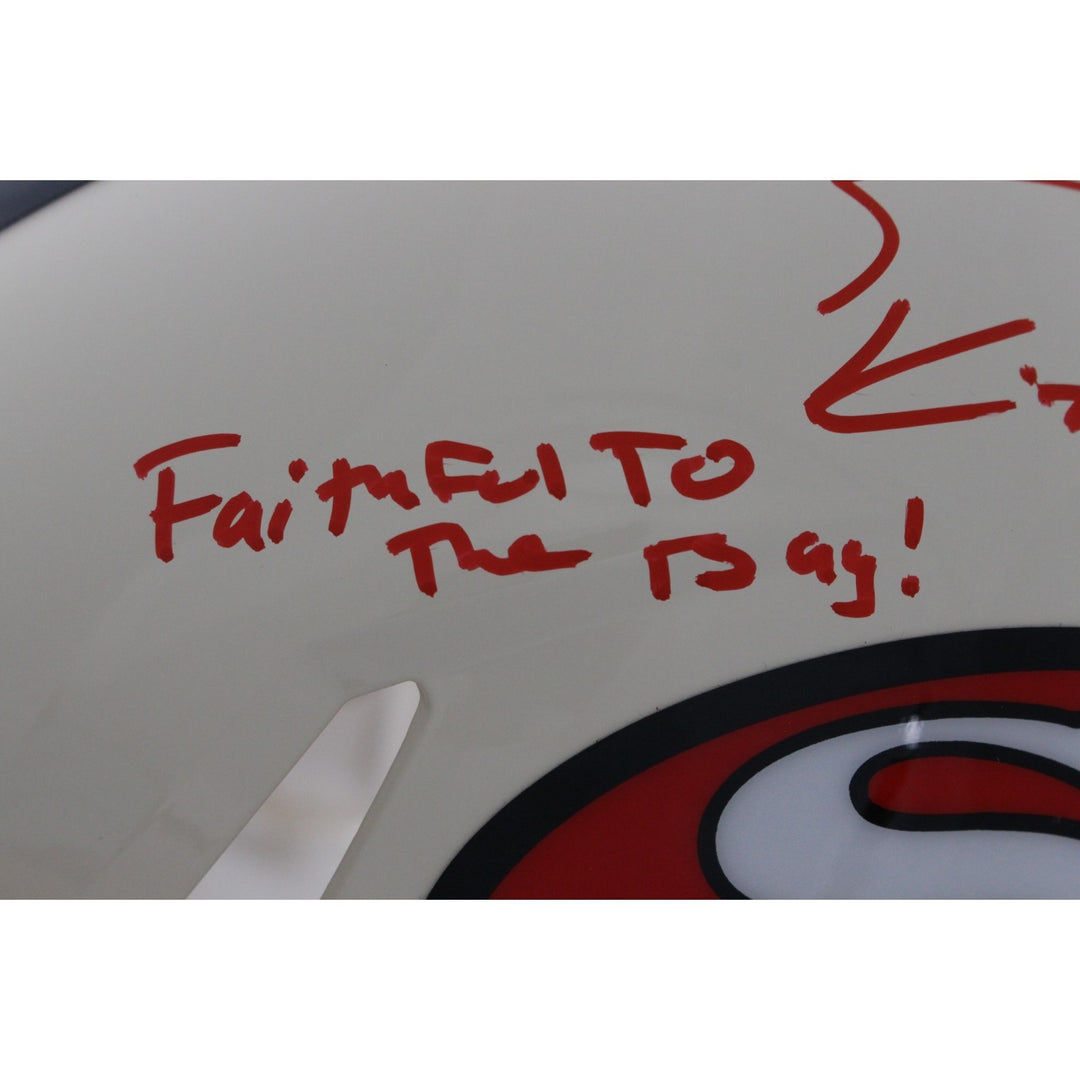 George Kittle Signed San Francisco 49ers Pro Retro Helmet Bay Faithful BAS 55472