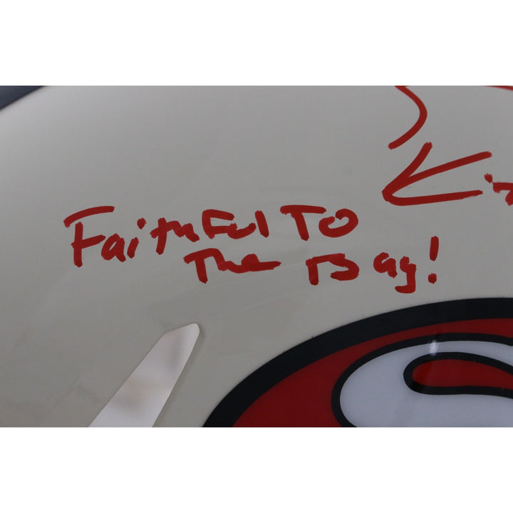 George Kittle Signed San Francisco 49ers Pro Retro Helmet Bay Faithful BAS 55472