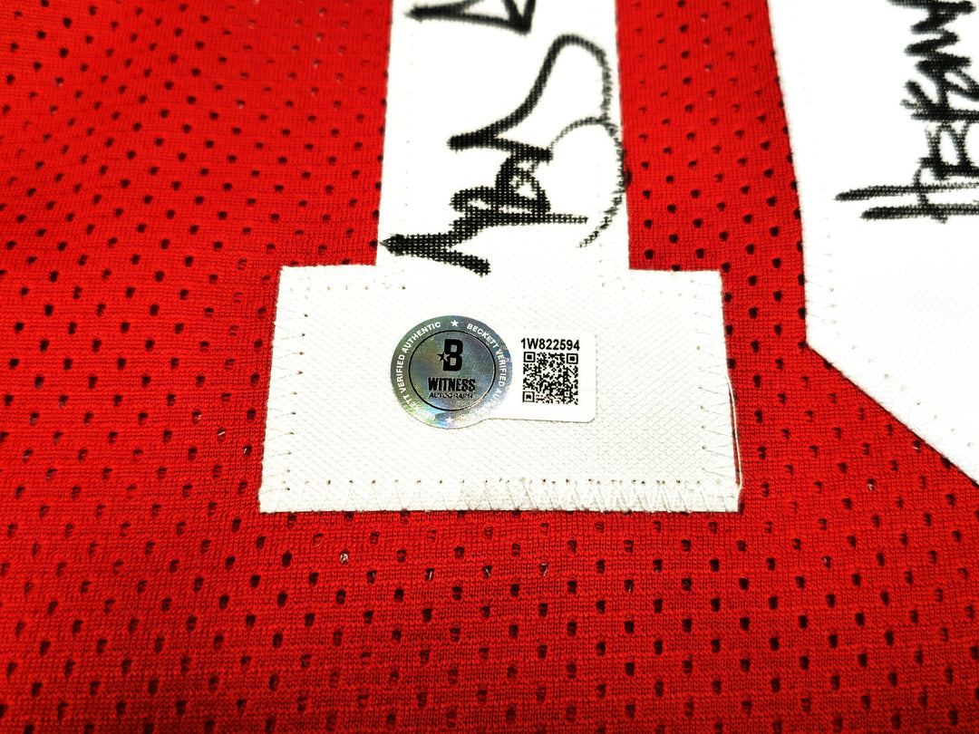 Ohio State Buckeyes Archie Griffin Eddie George Troy Smith Auto Jersey Heisman