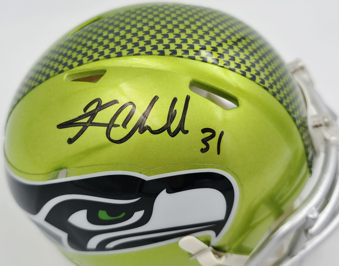 Kam Chancellor Signed Seahawks Flash Green Speed Mini Helmet Beckett Witness