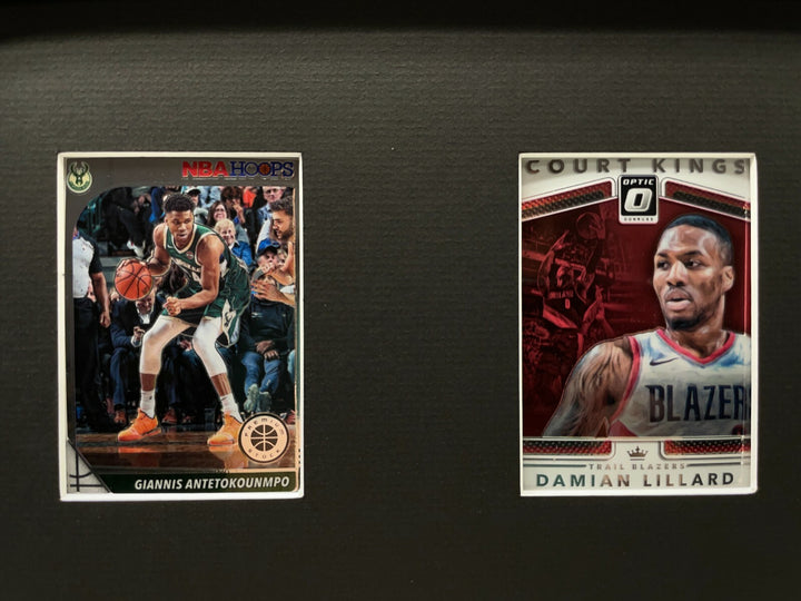 NBA Stars Framed 10 Basketball Card Collage Lot LeBron Luka Giannis Durant Curry