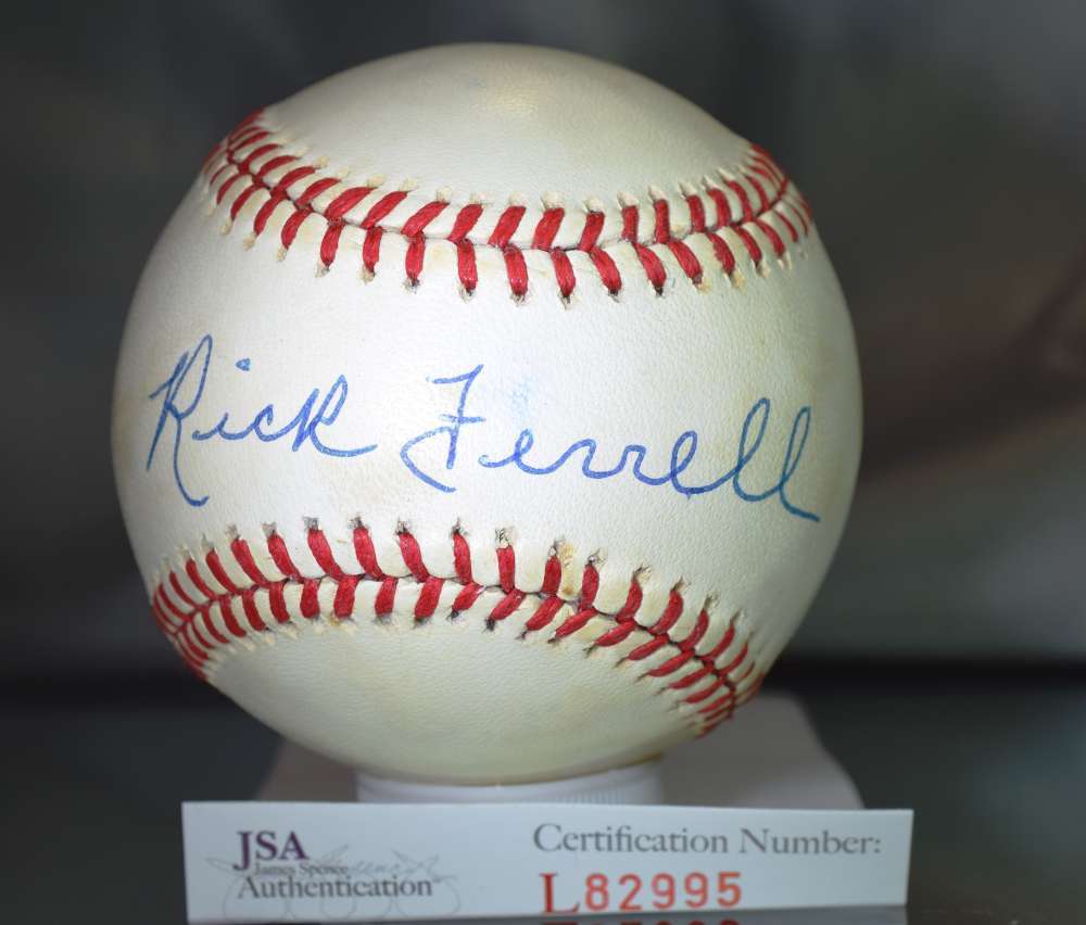 Rick Ferrell Signed Jsa American League Baseball  Authenticated Autograph