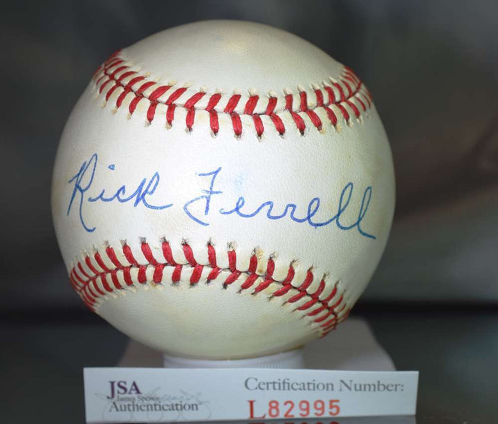 Rick Ferrell Signed Jsa American League Baseball  Authenticated Autograph
