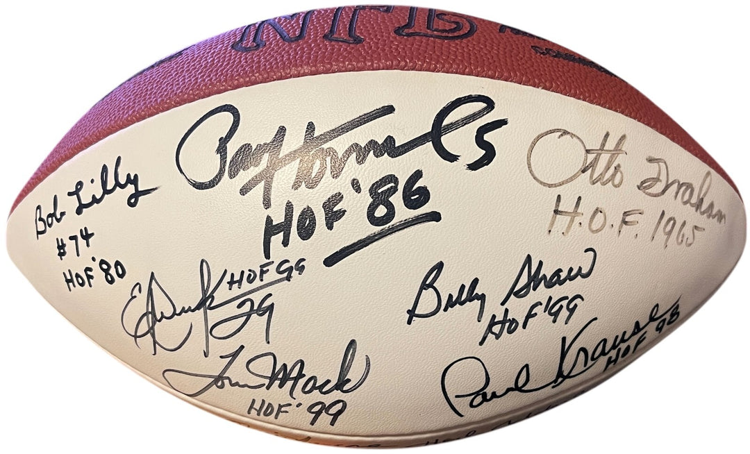 HOF Legends Signed OFC Wilson NFL WP Leather Football 19 Sigs Tagliabue-Beckett