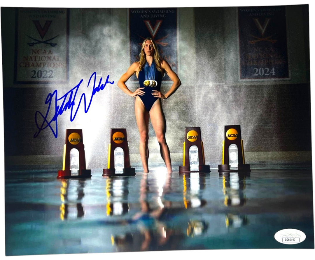 GRETCHEN WALSH SIGNED 8X10 PHOTO 2024 OLYMPICS GOLD SWIMMING USA PARIS JSA !
