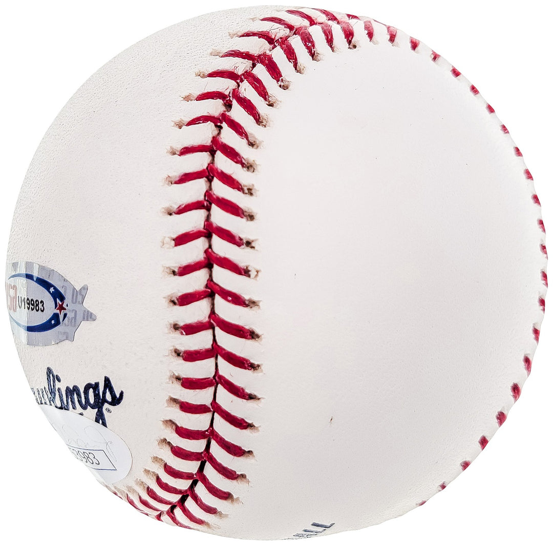 Fernando Tatis Jr Auto Official MLB 50th Anniversary Logoball 1st HR 4/1/19 JSA