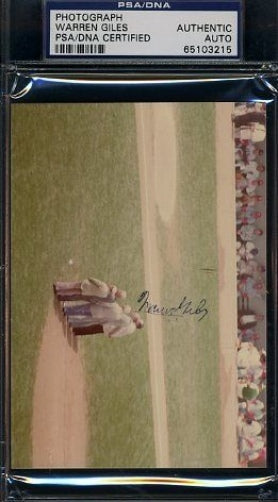 Warren Giles Signed Psa/dna Certified Original Photo Autograph Authentic