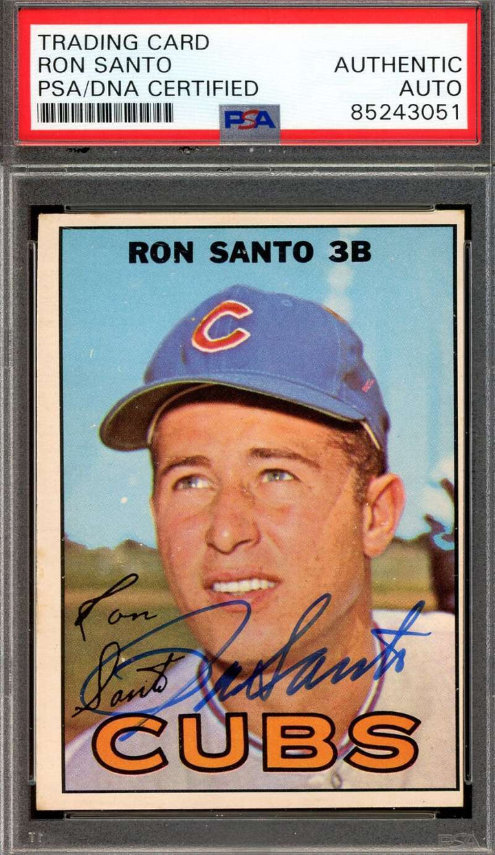Ron Santo PSA DNA Signed 1967 Topps Cubs Autograph