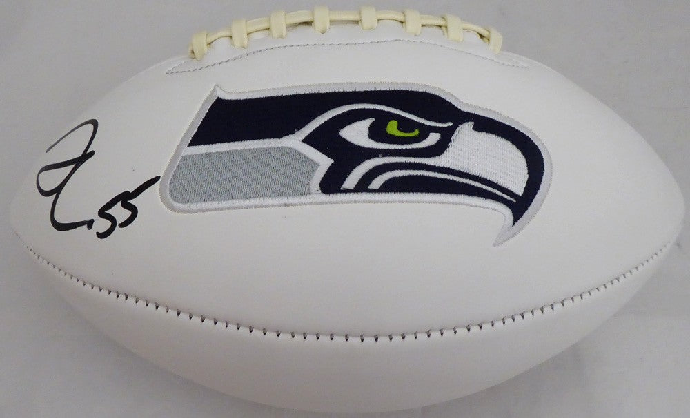 Frank Clark Signed White Seattle Seahawks Logo Football MCS Holo
