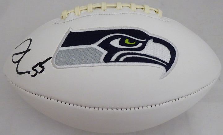 Frank Clark Signed White Seattle Seahawks Logo Football MCS Holo