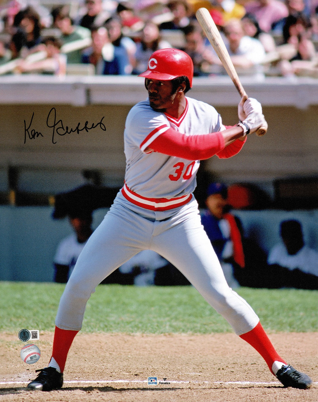 Ken Griffey Sr. Signed 16x20 Photo Cincinnati Reds Beckett BAS Witness