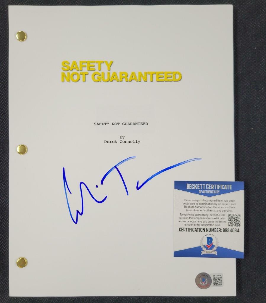 Colin Trevorrow signed Safety Not Guaranteed Movie Script (C) ~ Beckett BAS COA
