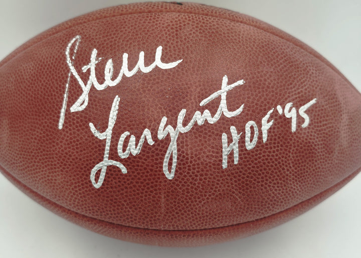Steve Largent Auto Official NFL Leather Football Seahawks "HOF 95" (Bladder) MCS