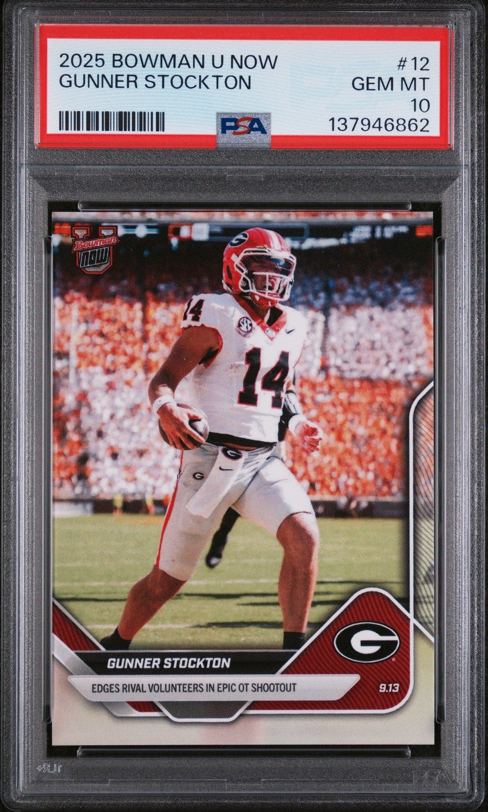 Graded 2025 Topps Bowman U Now Gunner Stockton #12 Rookie Card PSA 10