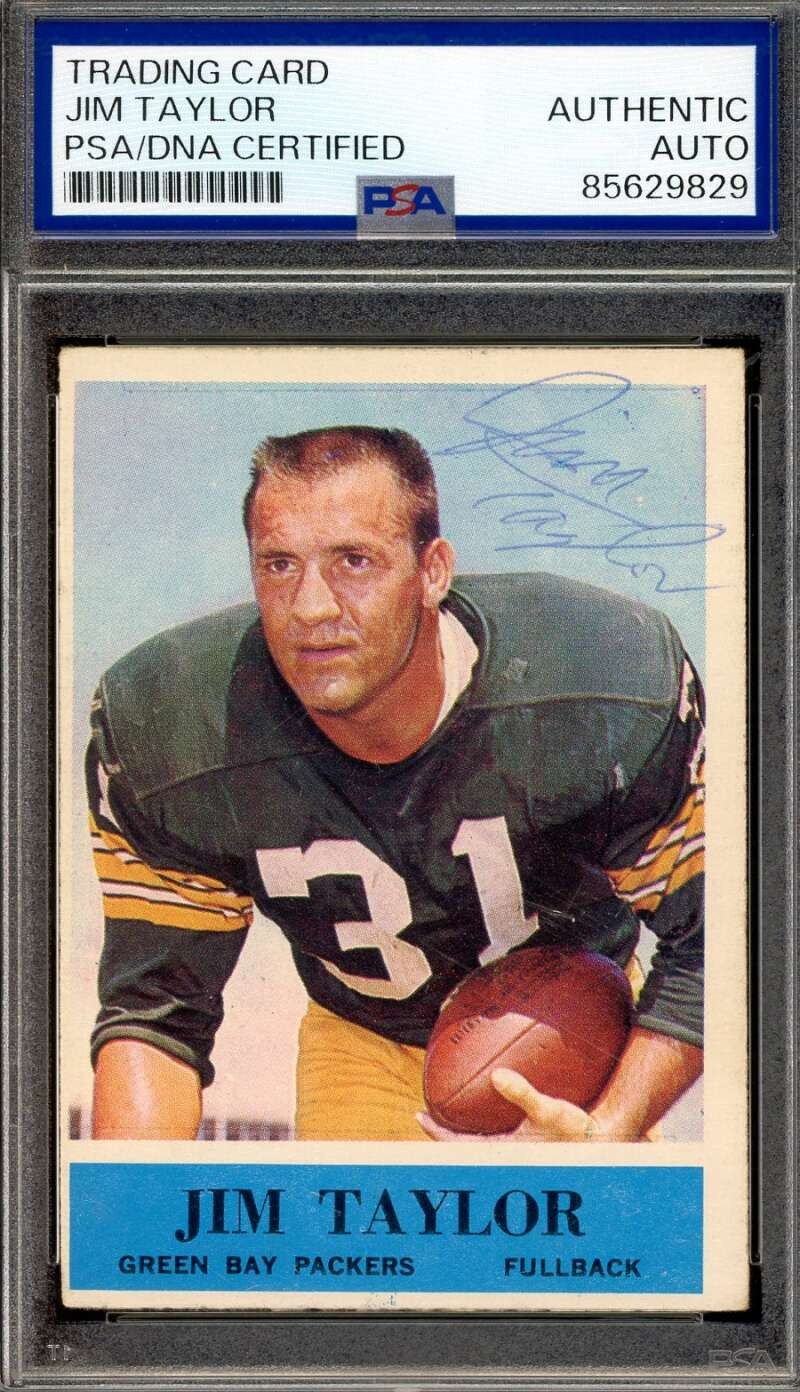 Jim Taylor PSA DNA Vintage Signed 1964 Philadelphia Autograph