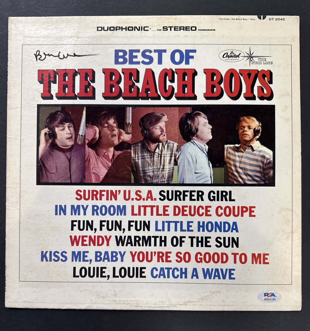 Brian Wilson Signed The Best Of The Beach Boys Album Mint Auto Psa Coa