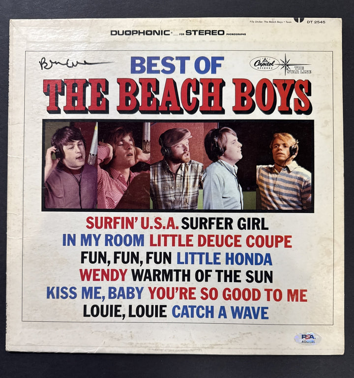 Brian Wilson Signed The Best Of The Beach Boys Album Mint Auto Psa Coa