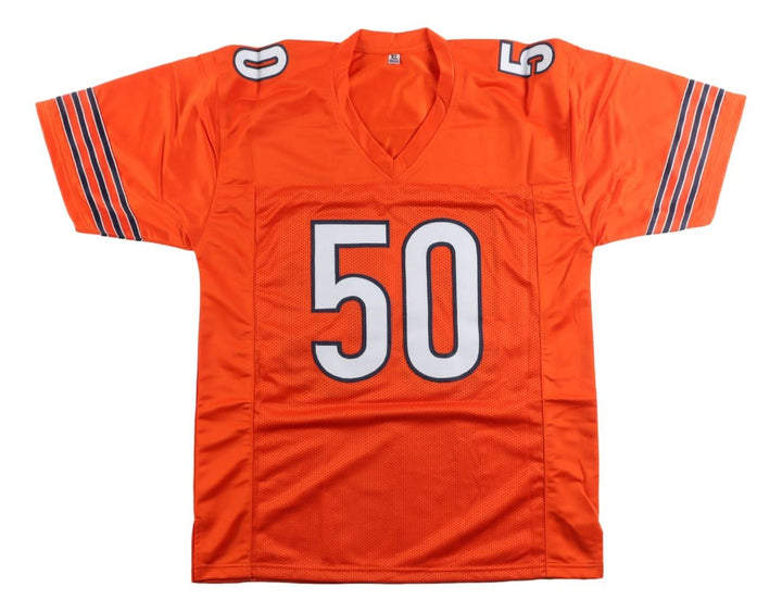 Mike Singletary Chicago Signed Orange Football Jersey JSA