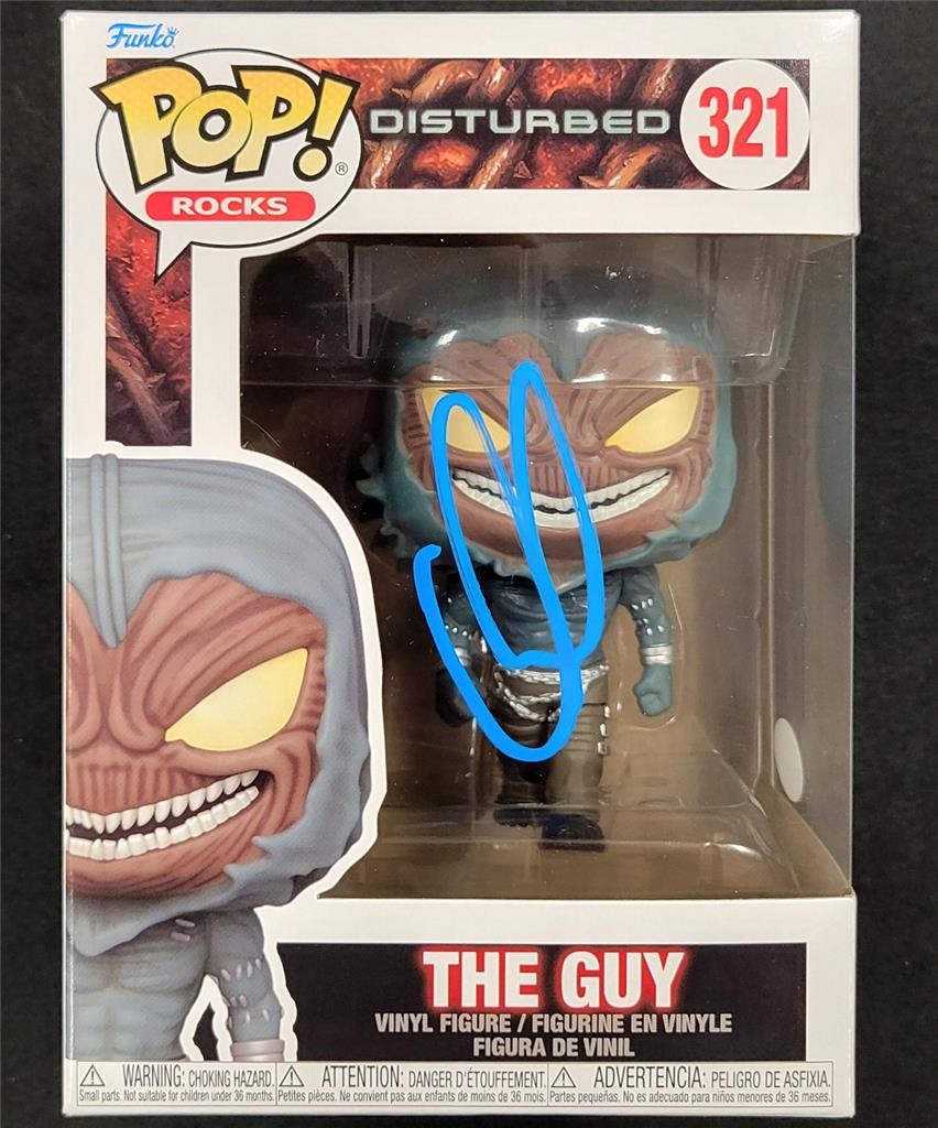 David Draiman signed Disturbed The Guy Funko Pop! 321 vocalist autograph ~ JSA