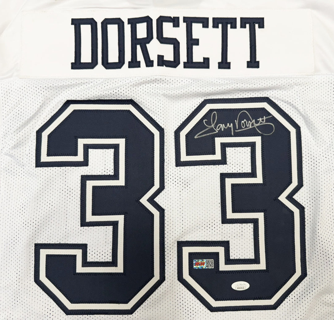 Tony Dorsett Signed Cowboys White Custom Jersey JSA Witness
