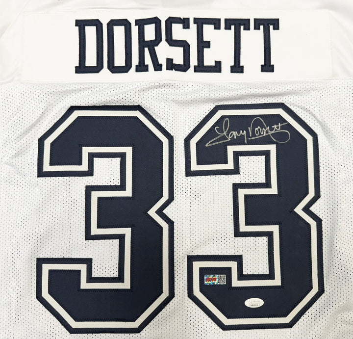 Tony Dorsett Signed Cowboys White Custom Jersey JSA Witness