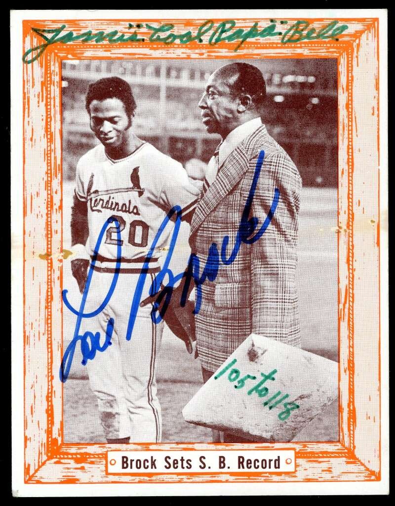 Lou Brock James Cool Papa Bell PSA DNA Signed 1976 Cool Papa Comments Autograph