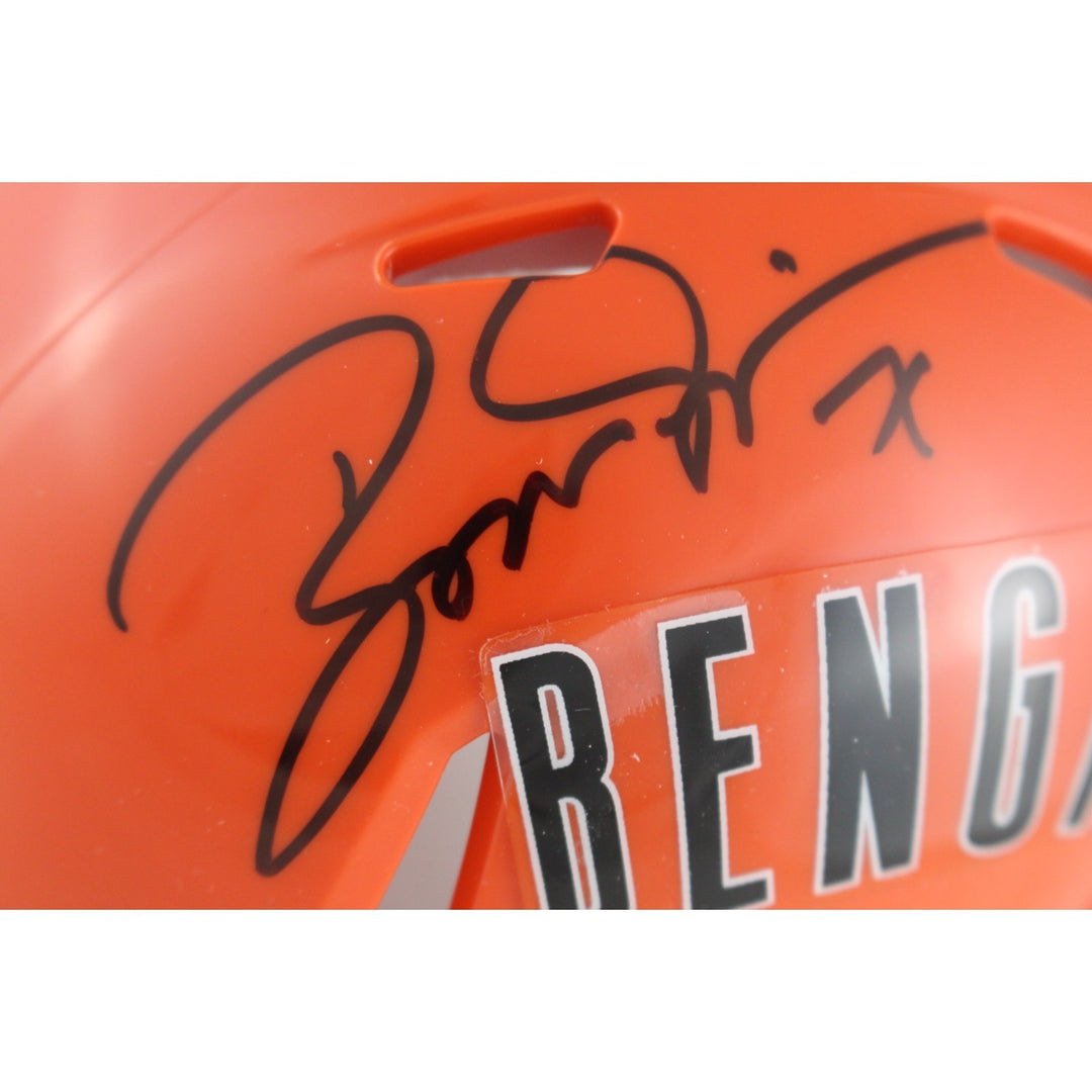 Boomer Esiason Autographed Cincinnati Bengals TB Mini Helmet Beckett WIT 50798