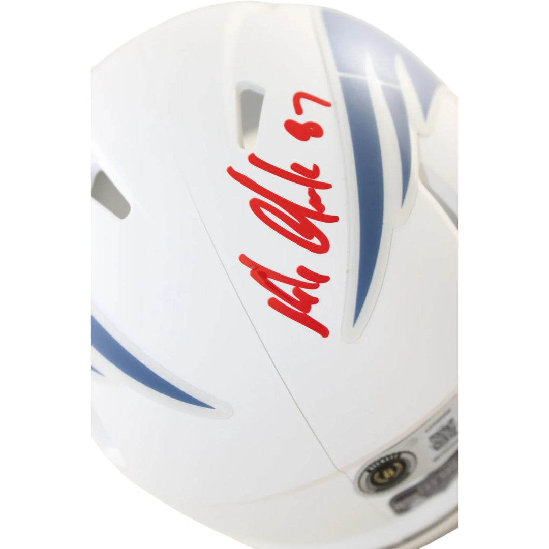 Rob Gronkowski Signed New England Patriots Mini Helmet Rivals Beckett WIT 58341