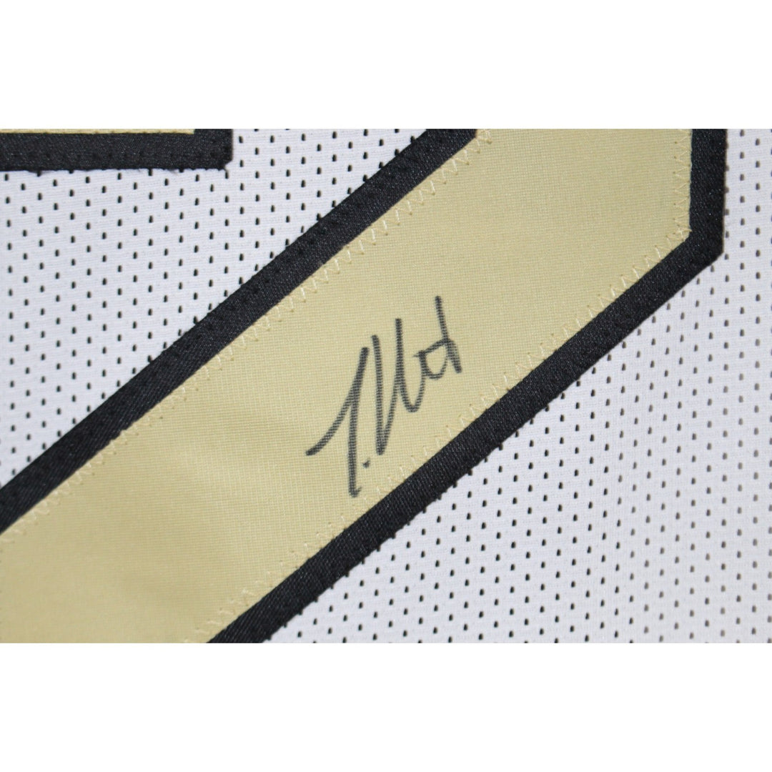 Travis Hunter Autographed College Style Sz XL White Jersey Beckett Witness 57953