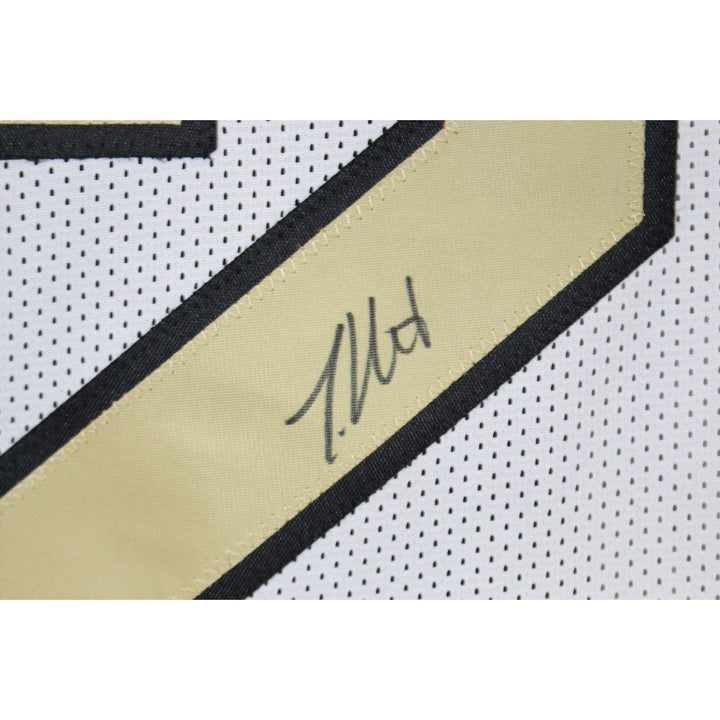 Travis Hunter Autographed College Style Sz XL White Jersey Beckett Witness 57953