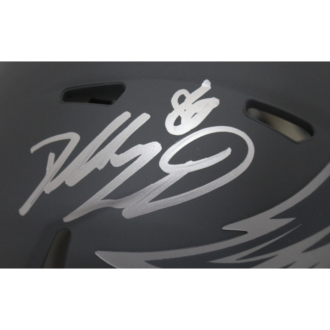 Dallas Goedert Autographed Philadelphia Eagles Slate Mini Helmet FAN 44755