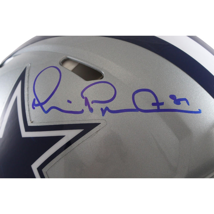 Michael Irvin Autographed Dallas Cowboys Authentic Helmet Beckett Witness 56352