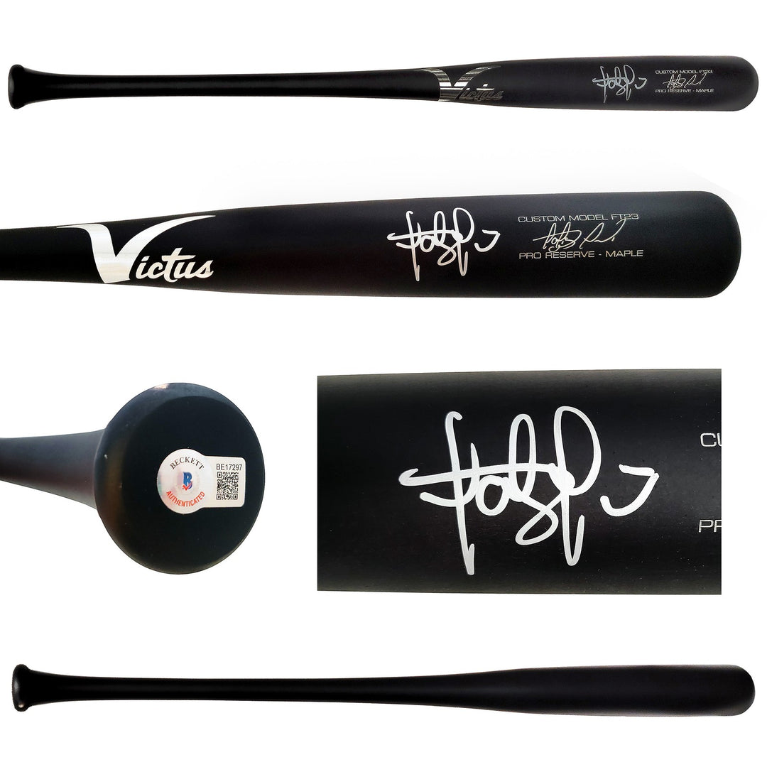 Fernando Tatis Jr Auto Matte Black Victus Player Model Bat Padres Marks Beckett